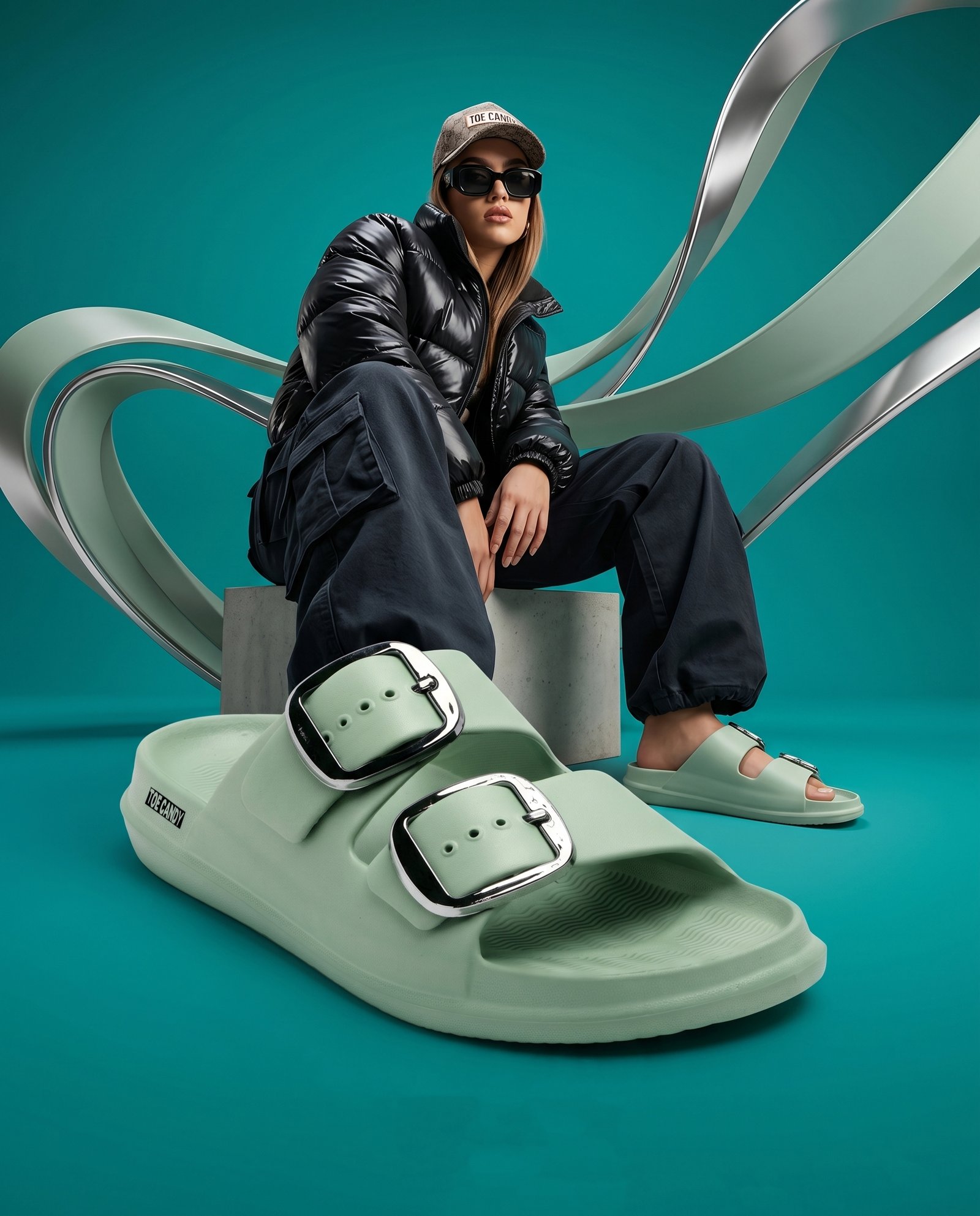 TOECANDY Women's Aura Sliders